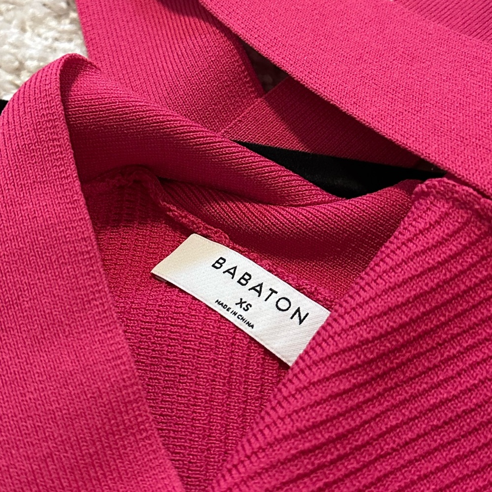 Babaton Pink Ribbed Dress - Picture 3 of 3